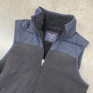 Abercrombie & Fitch Sherpa Lined Fleece Vest Black Womens Size S